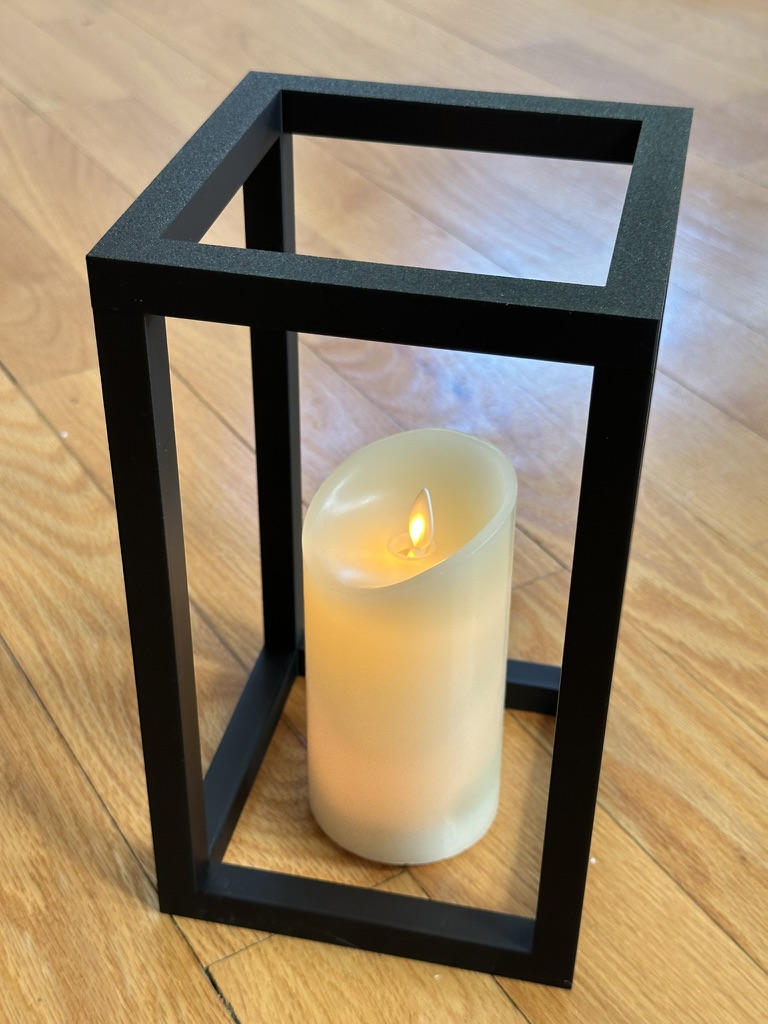 Box lantern centerpiece for weddings or events