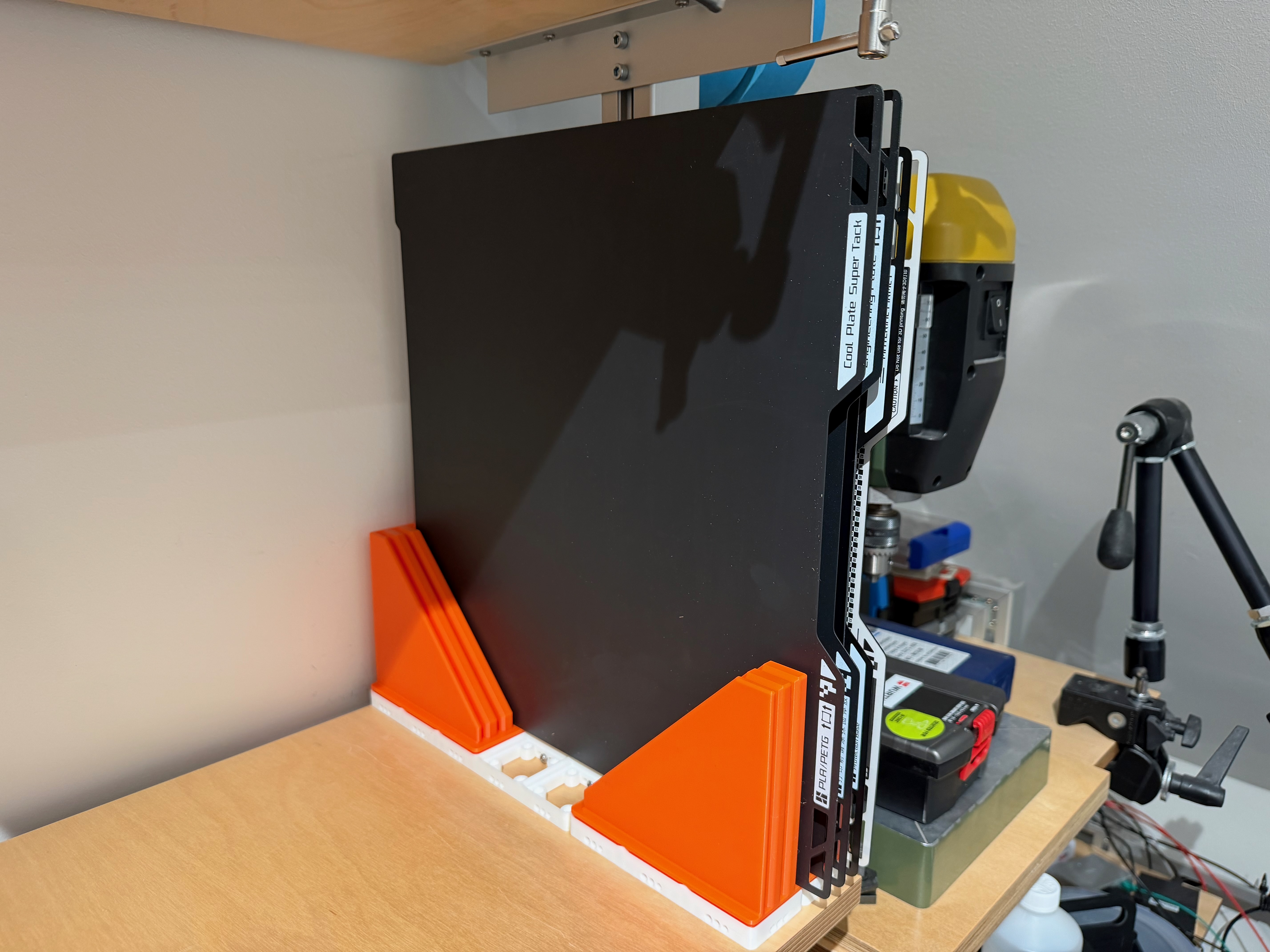 Bambu H2D build plate bracket gridfinity