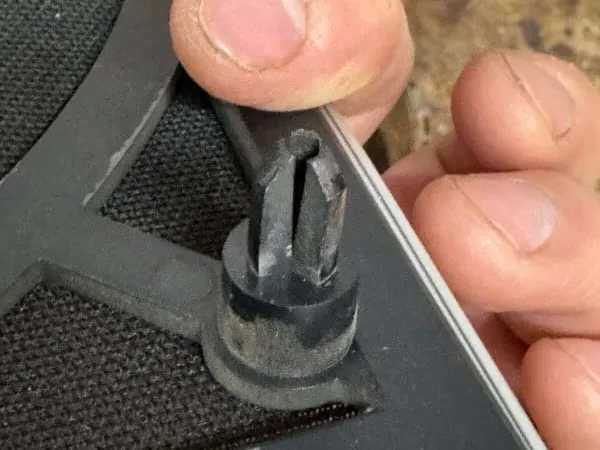 Speaker grills pin
