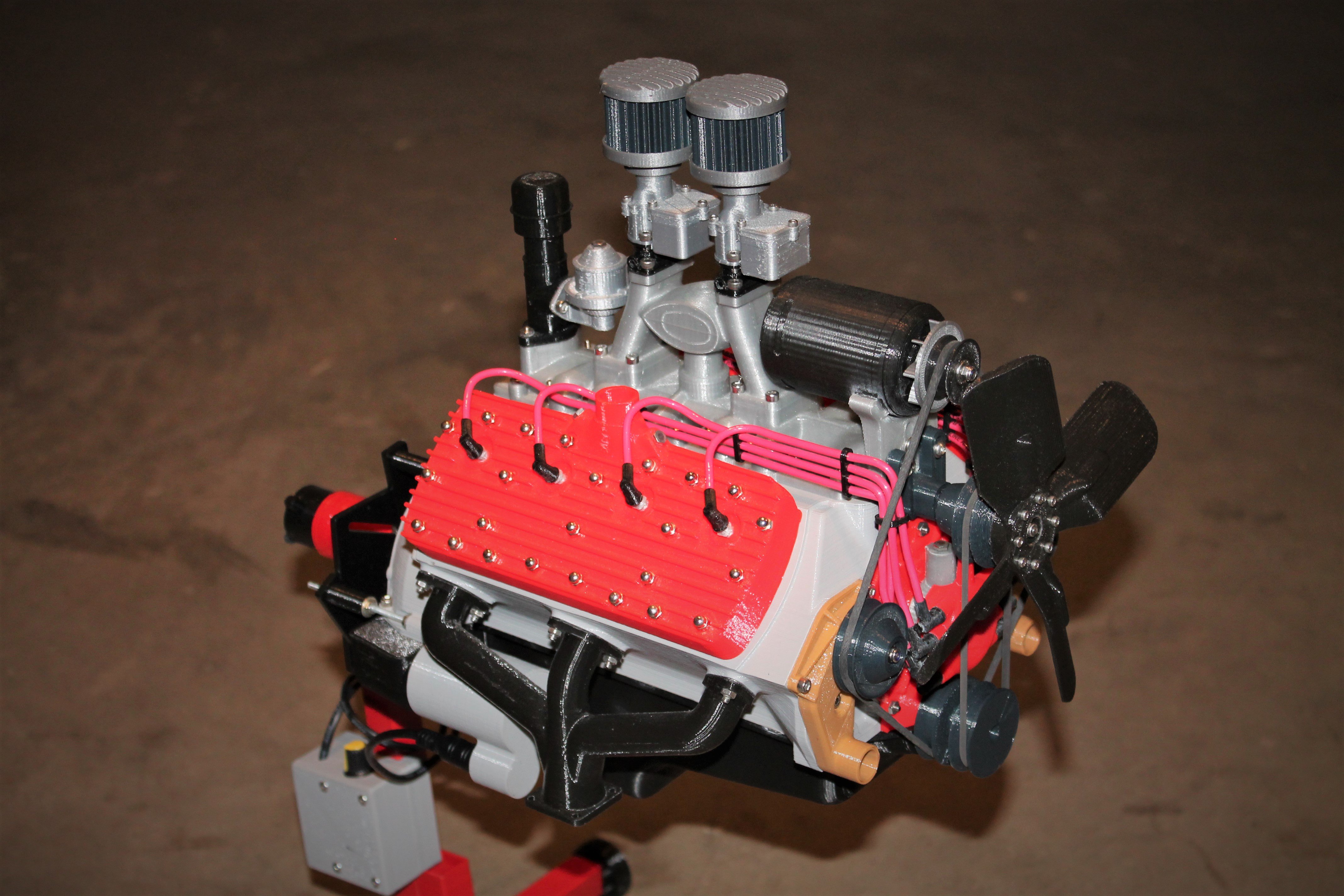Ford Flathead V8 Engine - Moving Model