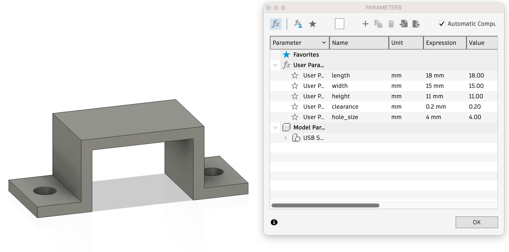 Under Desk USB Support (Parameterized) — miniatura 3