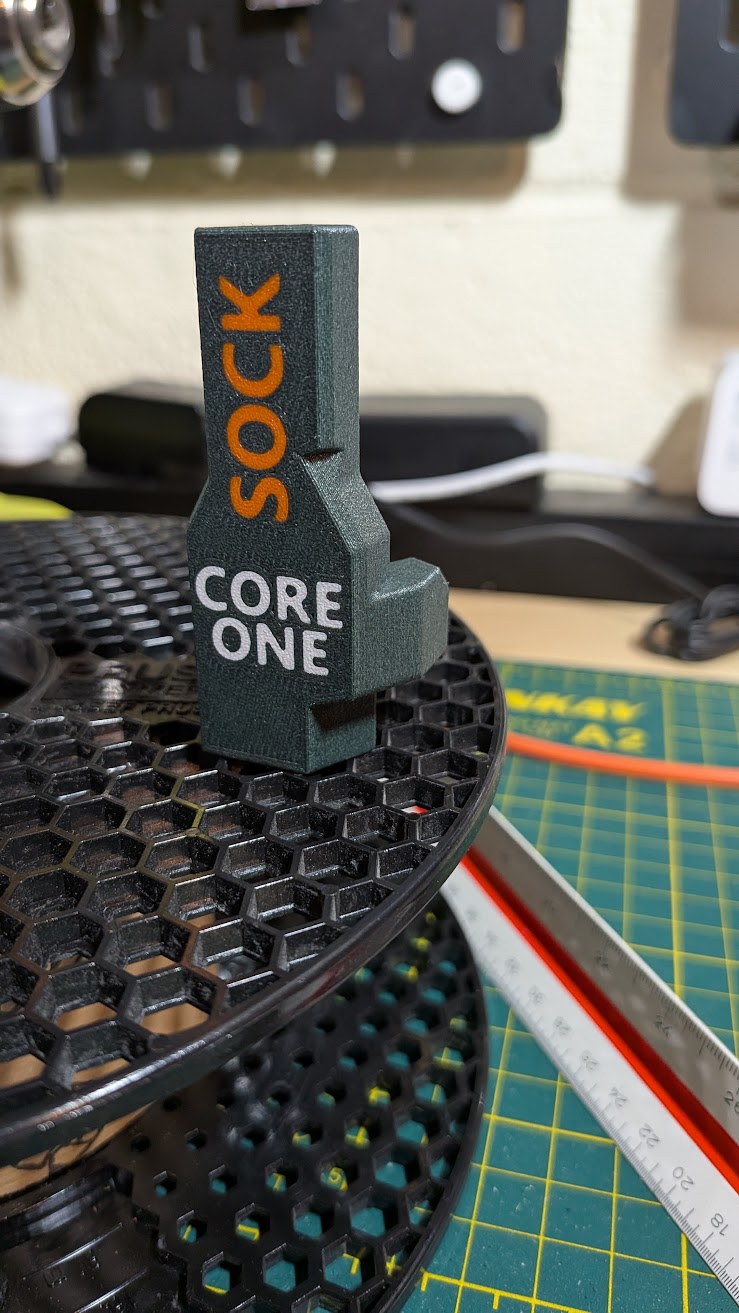 Core One (-w- Sock) Nozzle Replacement Tool with Flat Lettering for MMU