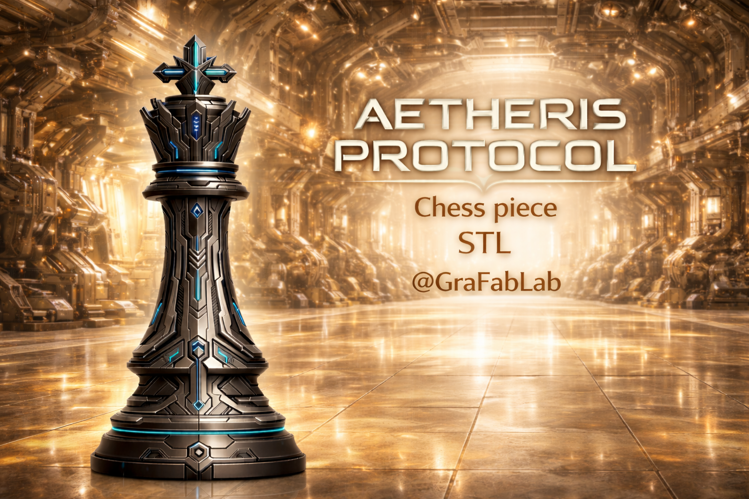 Aetheris Protocol "King" - chess piece
