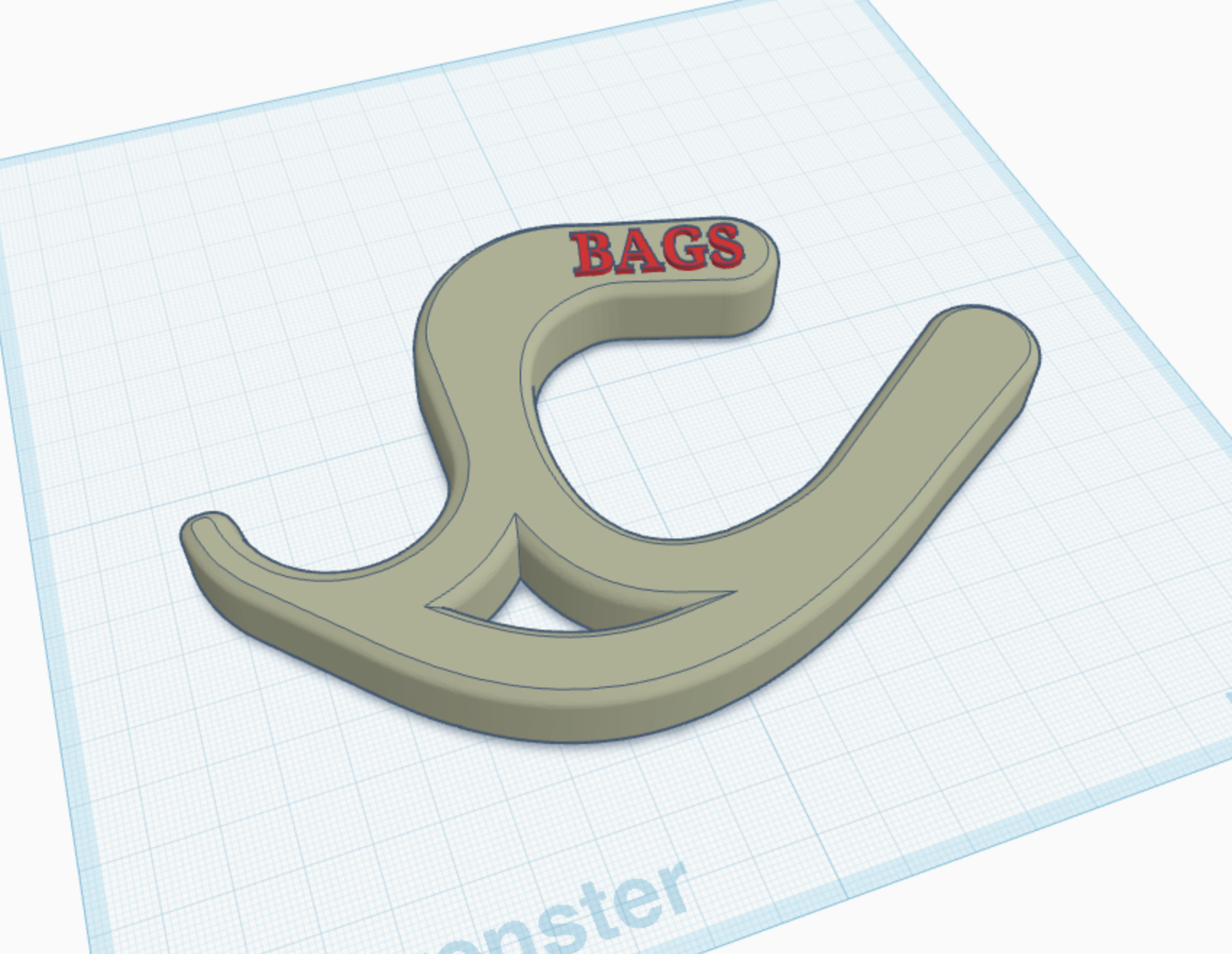 Bag carrying hook (for desks and tables)