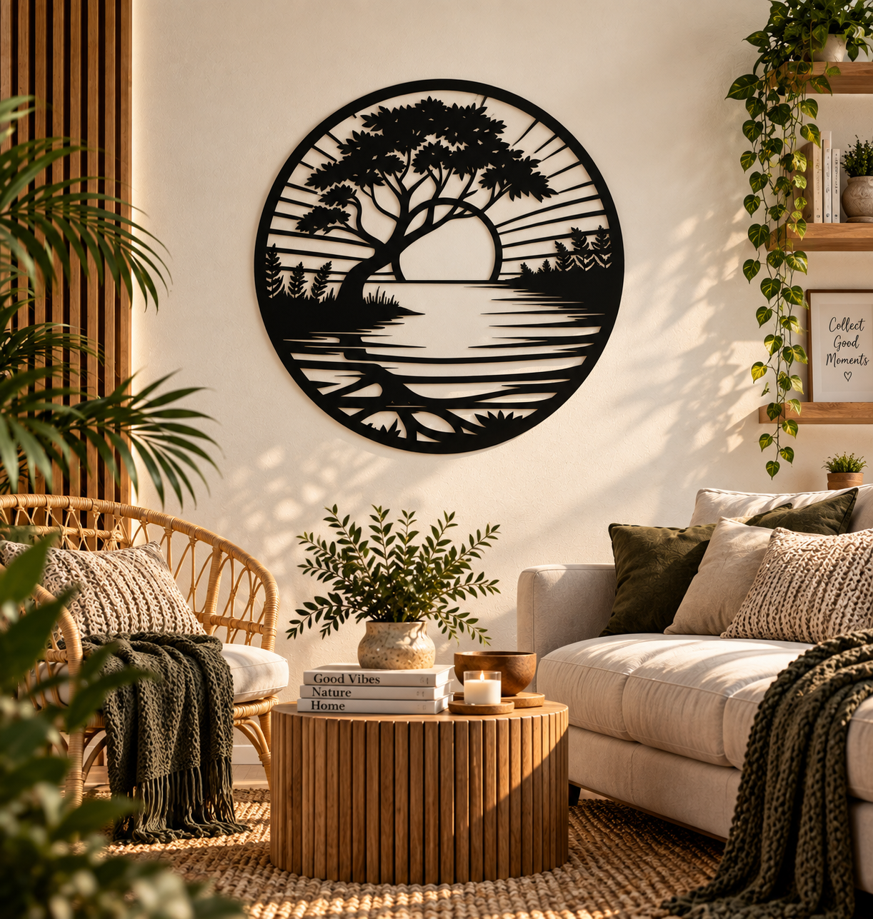 WallArt - Nature Sun Tree 004