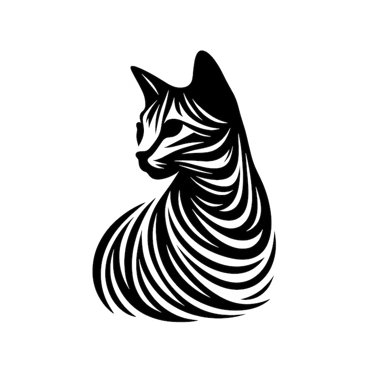 Javanese cat silhouette