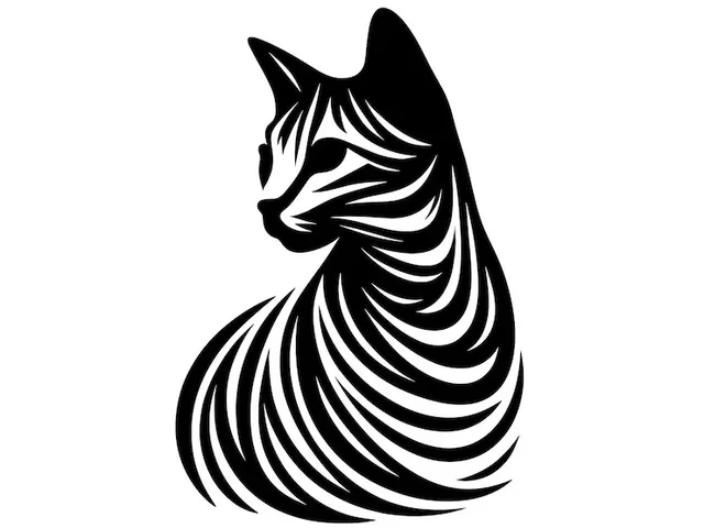 Javanese cat silhouette