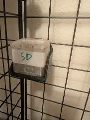 Velcro tie mountable gridfinity shelf
