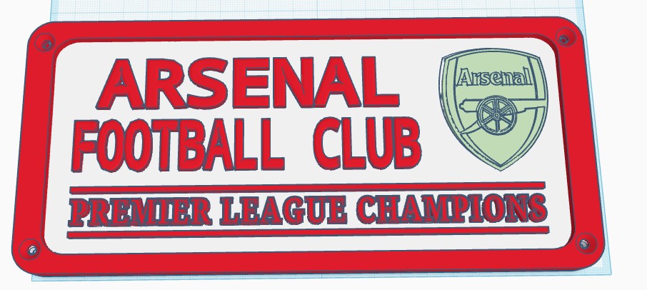 arsenal premier league champions 2026 wall plaque