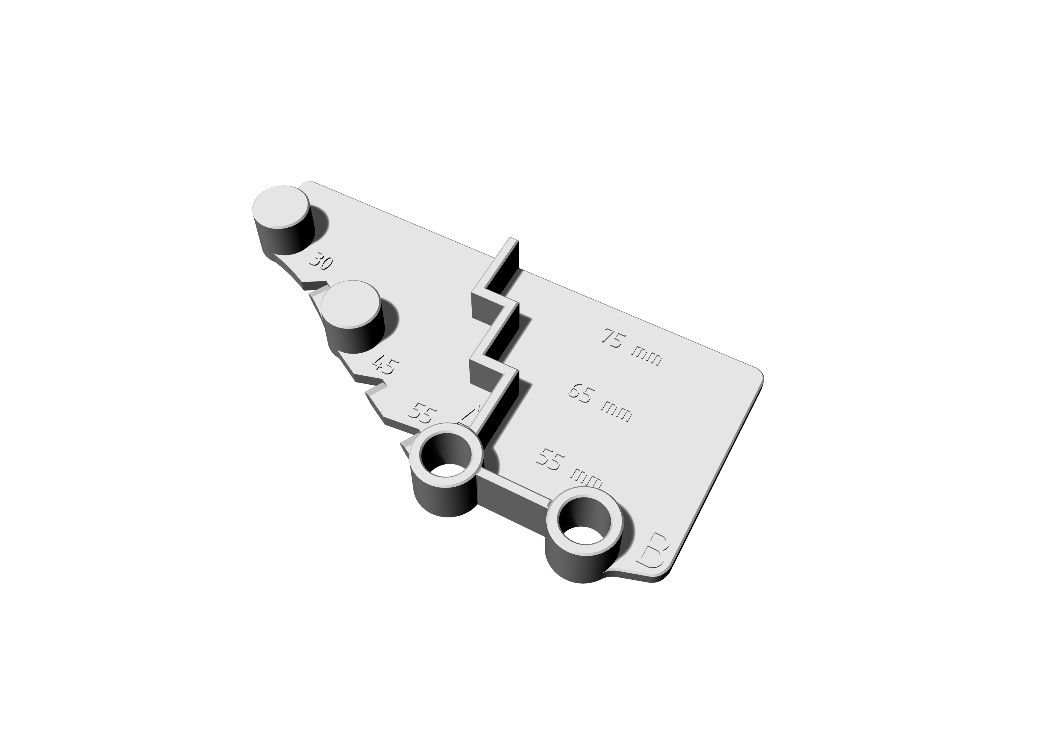 Template for sharpening lathe chisels.