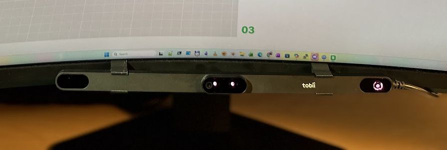 Tobii Eye Tracker 5 fixed mount for Samsung Odyssey G7 G75F 40 inch