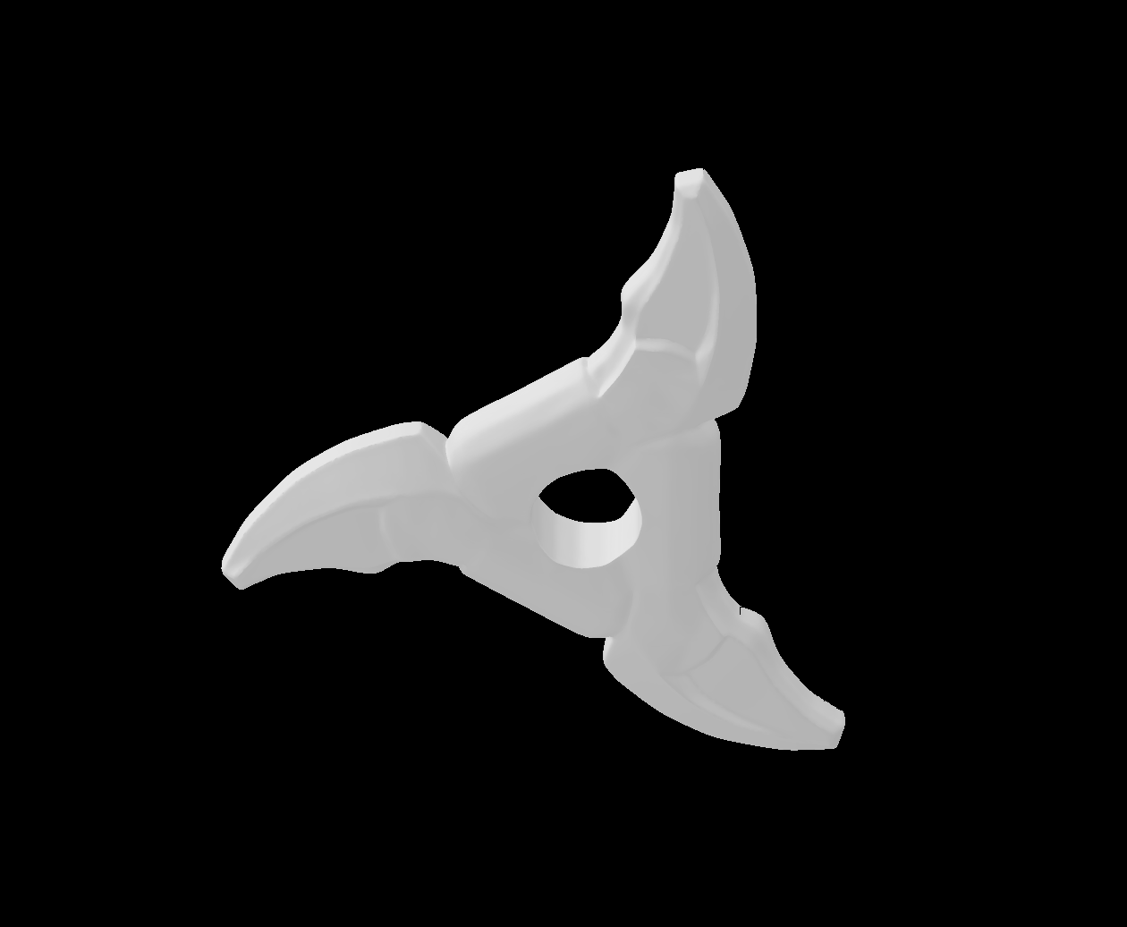 Lego Compatible (86125b.dat) Minifig Weapon Shuriken Throwing Star with Smooth Grips and Curved Blades