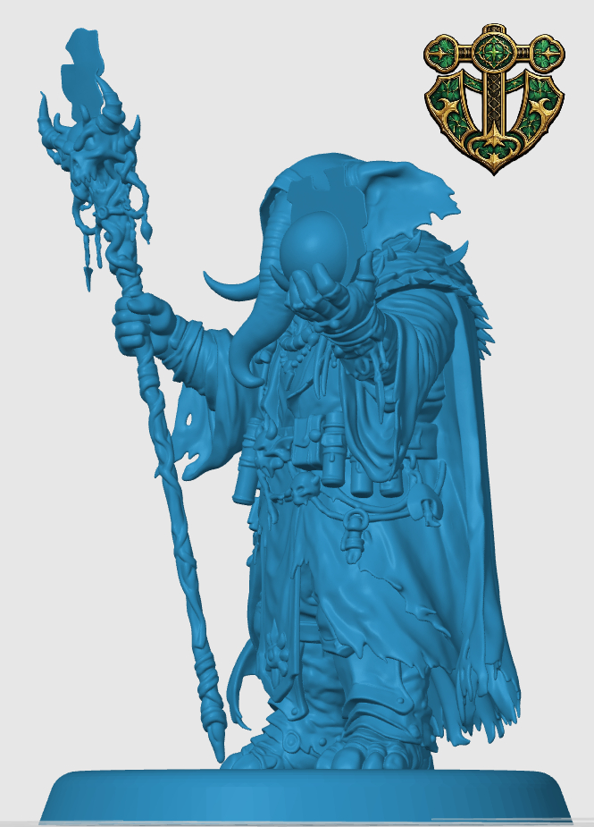 Miniatura 4 do modelo 3D Loxodon Warlock