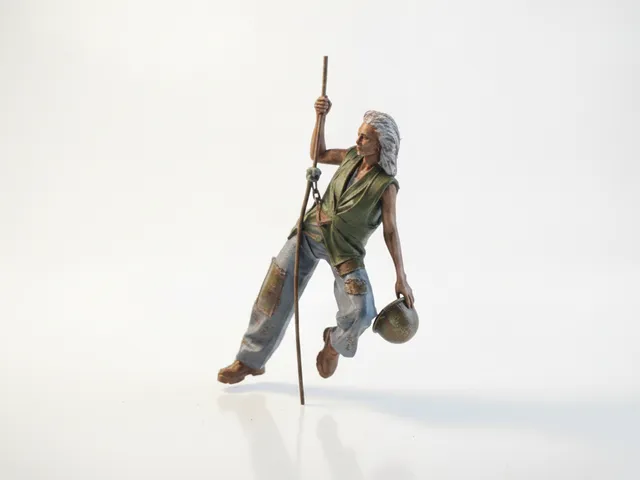 Construction Worker Figurine Rope Climbing 3D Printable