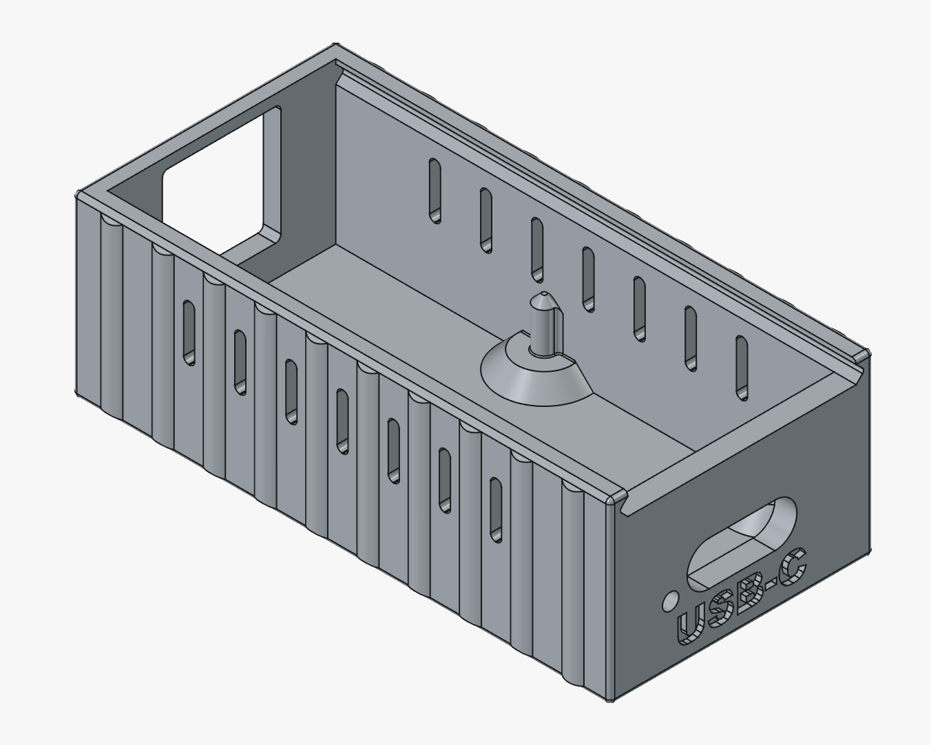 AliExpress DC Jack to USB-C PD Board Case with ventilation