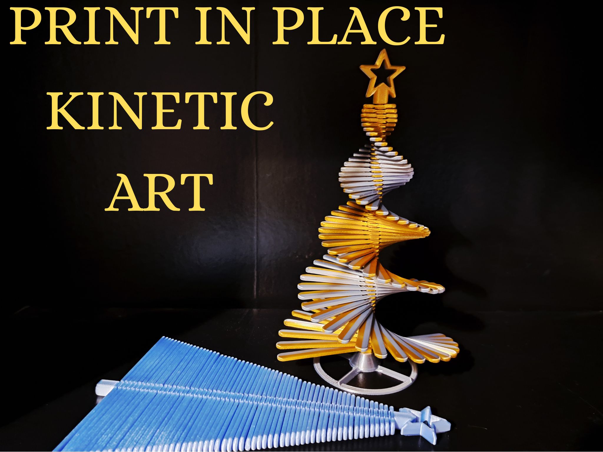 Linked Helix Christmas Tree (Kinetic DNA Spiral Toy/Art Piece)