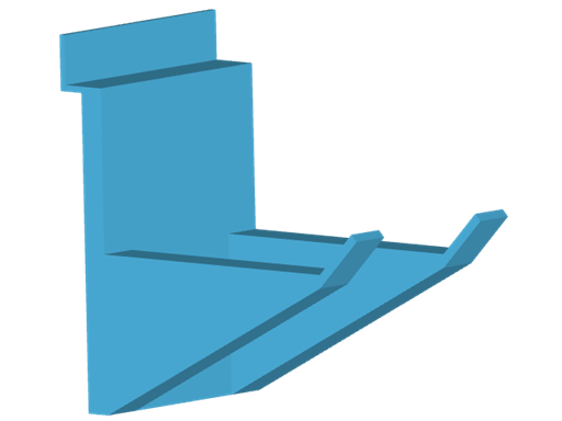 Slatwall Dual Hanger - 3.5" L x 2.75" W