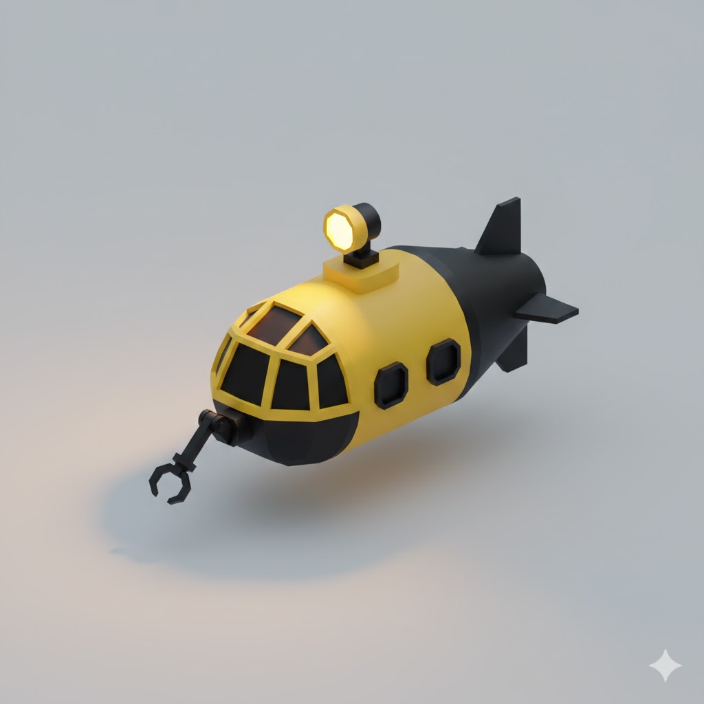 Low Poly Deep Sea Submersible