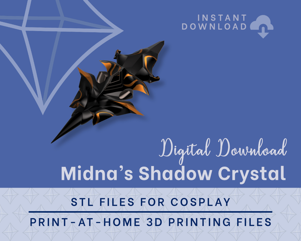 Midna Shadow Crystal STL Files - Zelda: Twilight Princess Cosplay Accessory (Digital Download)