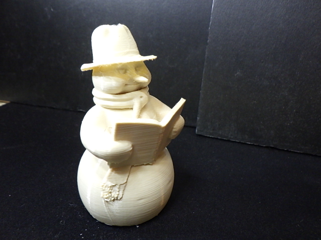 Florida Snowman reading a book