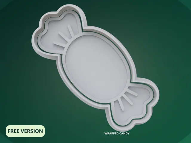Spooky Sweets Wrapped Candy Cookie Cutter STL – 3D Print Biscuit Mold Set