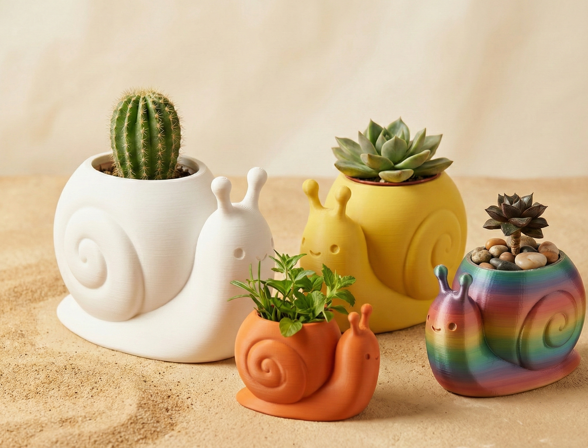 Kawaii Snail Planter ♡ - Cute Modern Decor