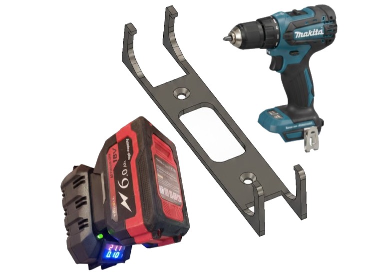 Makita Chinese Charger Wall Mount Holder (DC18RC style) / Настенный держатель для китайской зарядки Makita