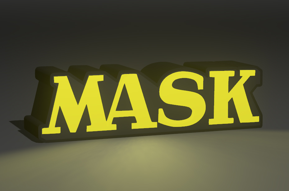 M.A.S.K. LED Lightbox Lamp Night Light (1980s by KENNER)