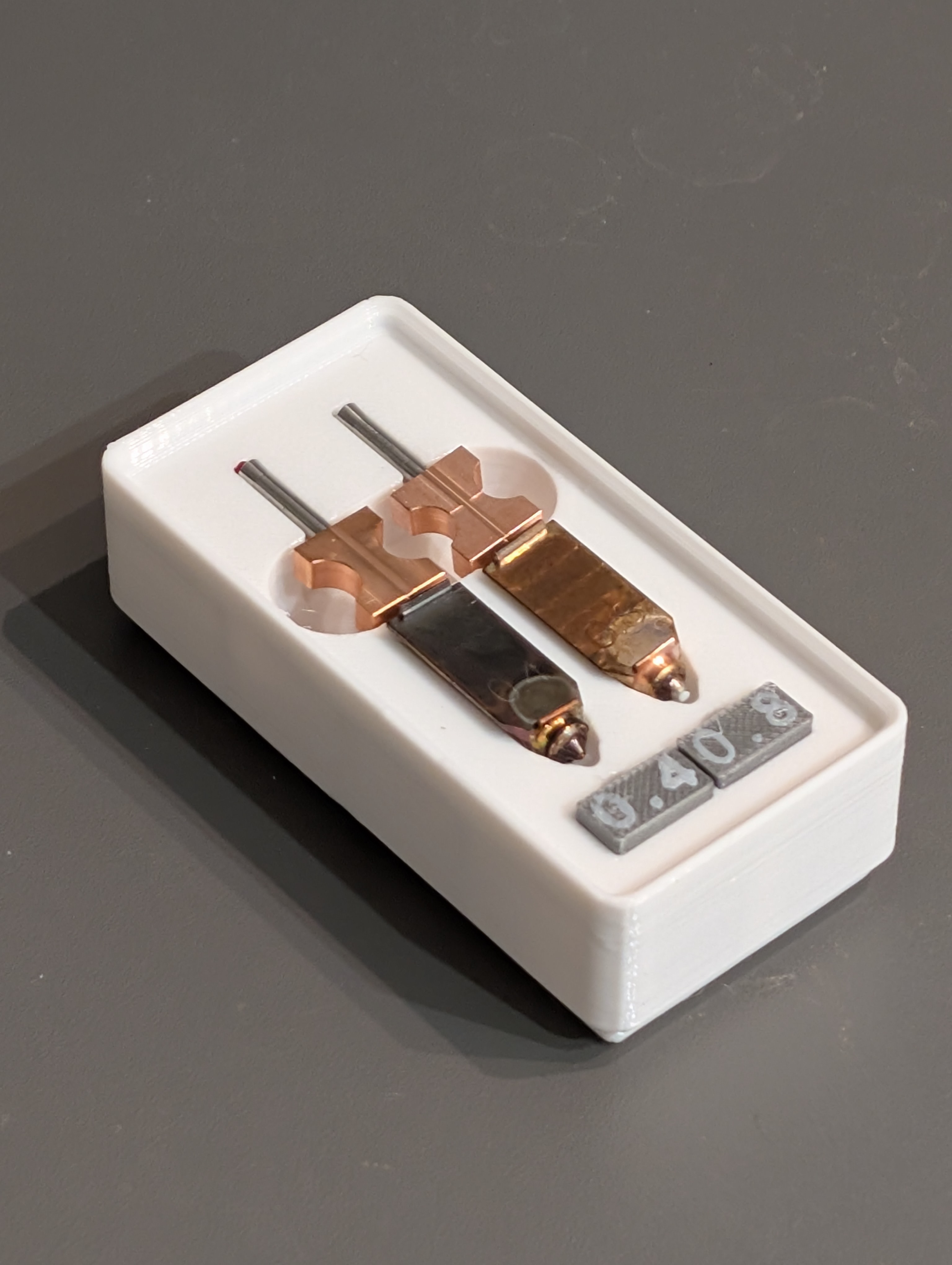 Gridfinity nozzle bin with replaceable labels, for  Flashforge AD5X