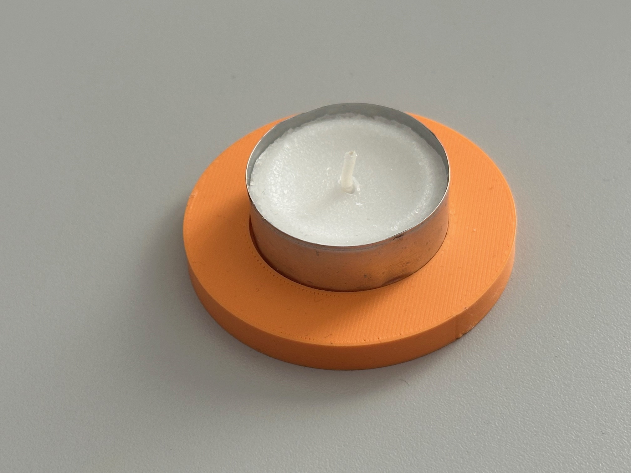 Teelichthalter D 63,6 mm, H 7mm, mit Vertiefung 3D model