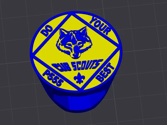 Scout Woggle Kneckerchief Slide - Cub Scout Pack theme editabe unit number