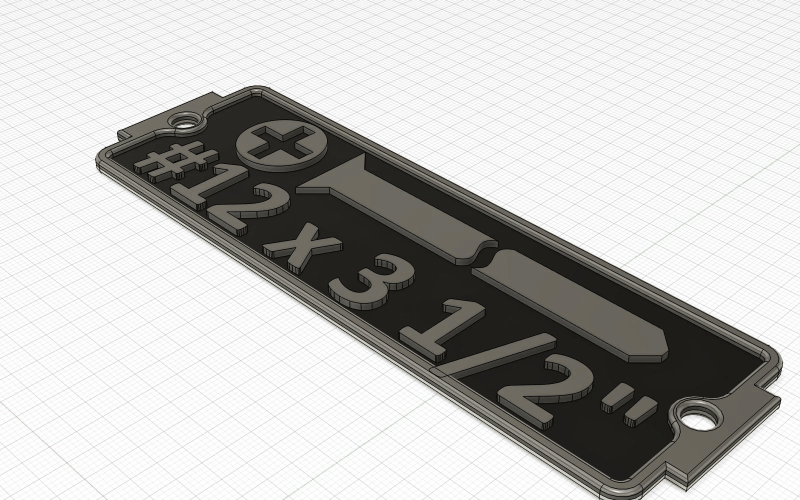 Gridfinity Bin Labels Multicolor UNC Phillips Flathead Wood Screws #4 #6 #8 #10 #12 — thumbnail 2