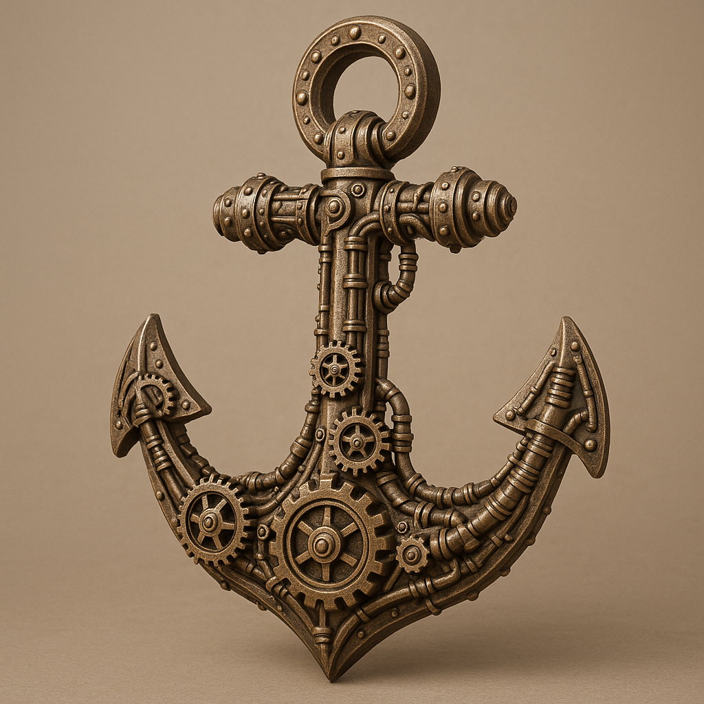 Steampunk Anchor Sculpture