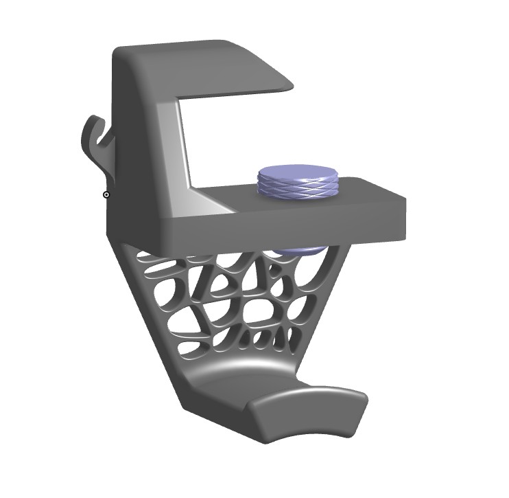 Under desk hanging headset holder