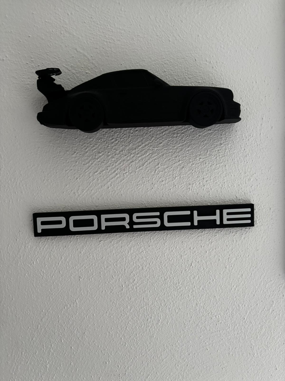 Porsche Logo Sign Wall Art & Desk Display 3D model