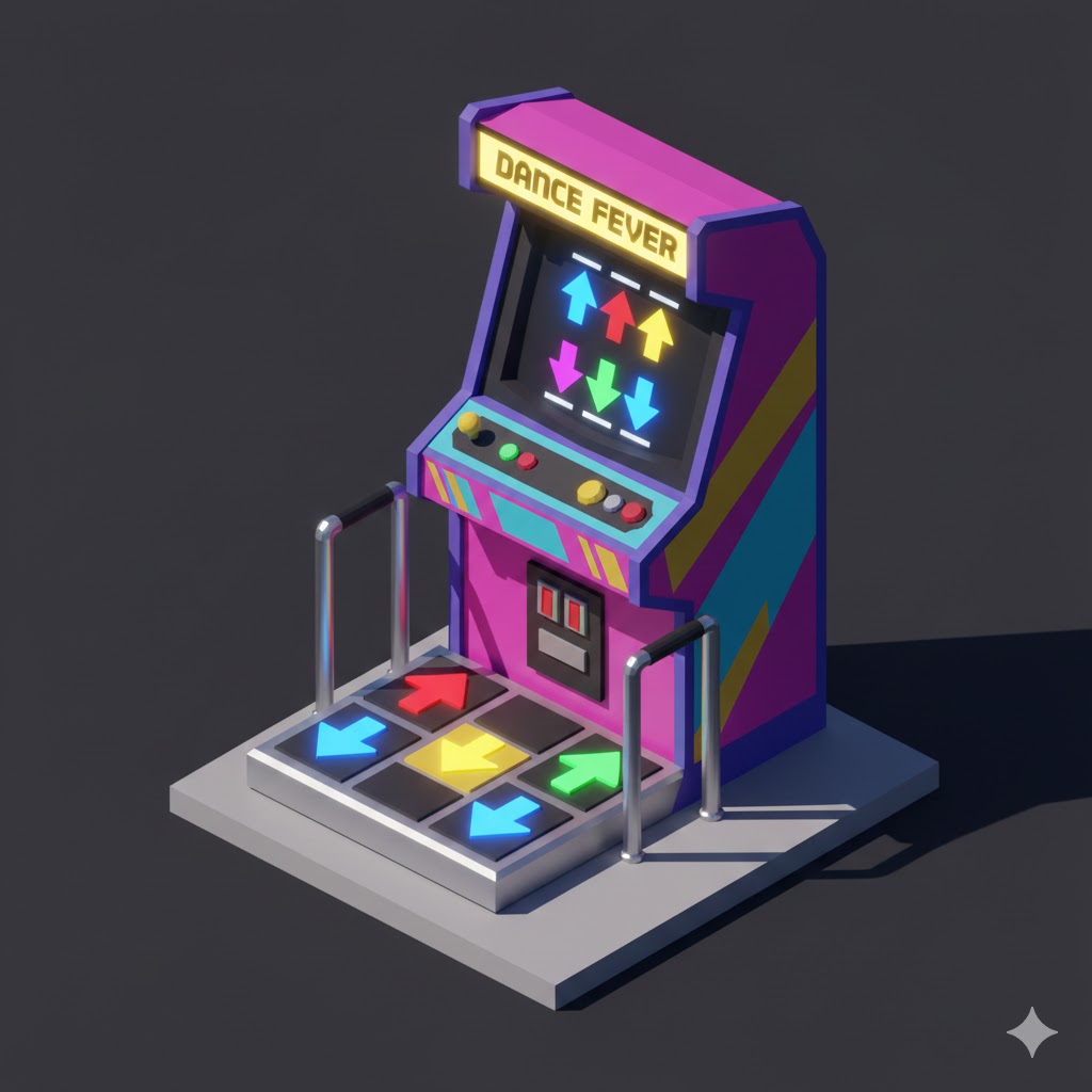 Low Poly Dance Arcade Machine