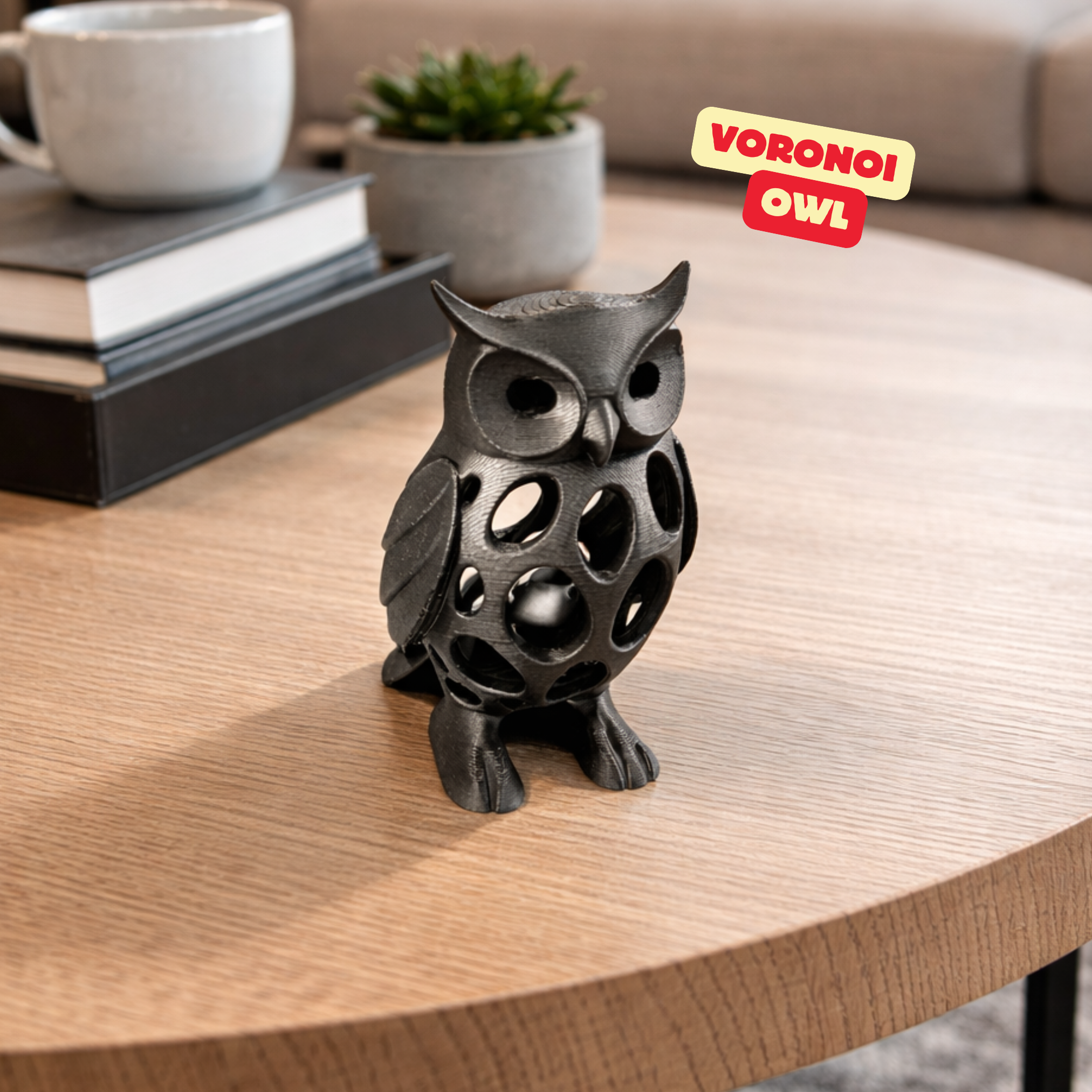 VORONOI OWL SCULPTURE / HOMEDECOR / MODERN DECOR / GOTHIC DECOR