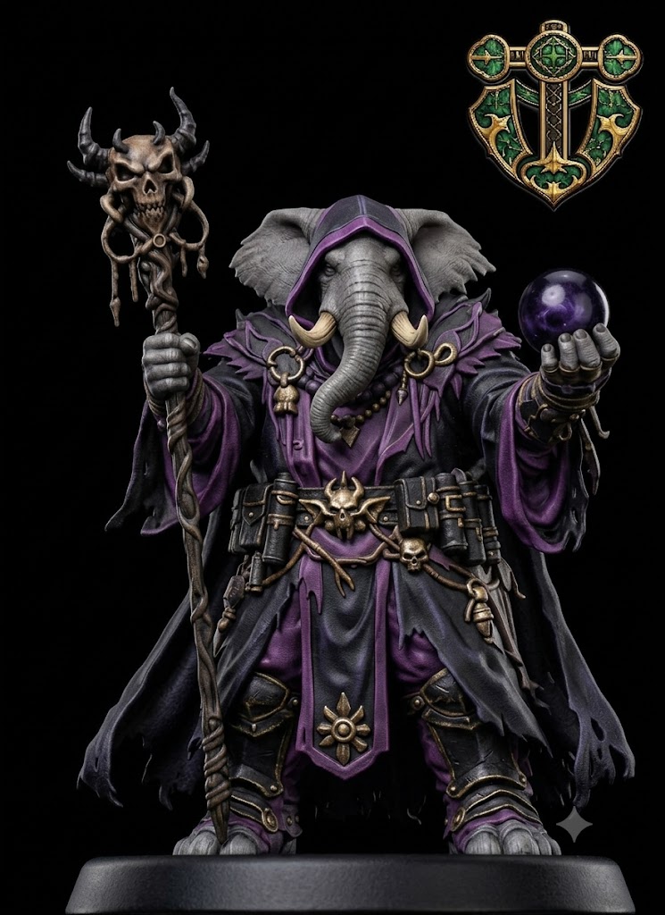 Miniatura 2 do modelo 3D Loxodon Warlock
