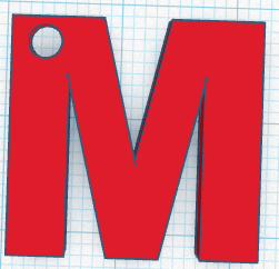keychain with the letter M