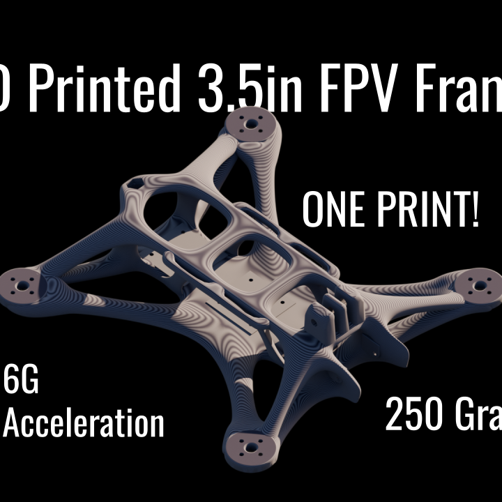 Janthina Drone Frame by Joel Weikel | Download free STL model ...