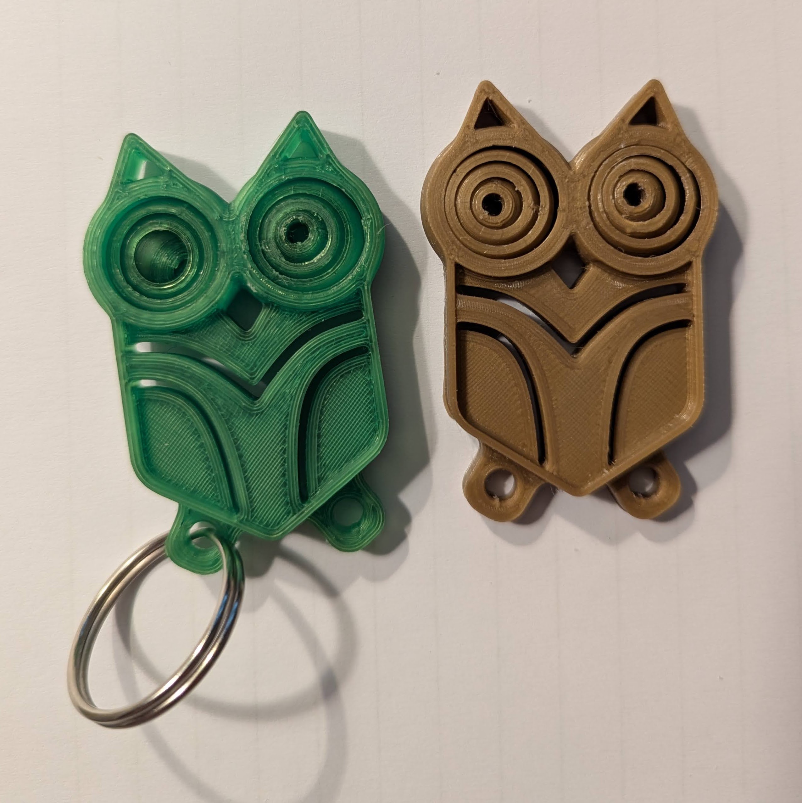 Cute owl keychain - print in place