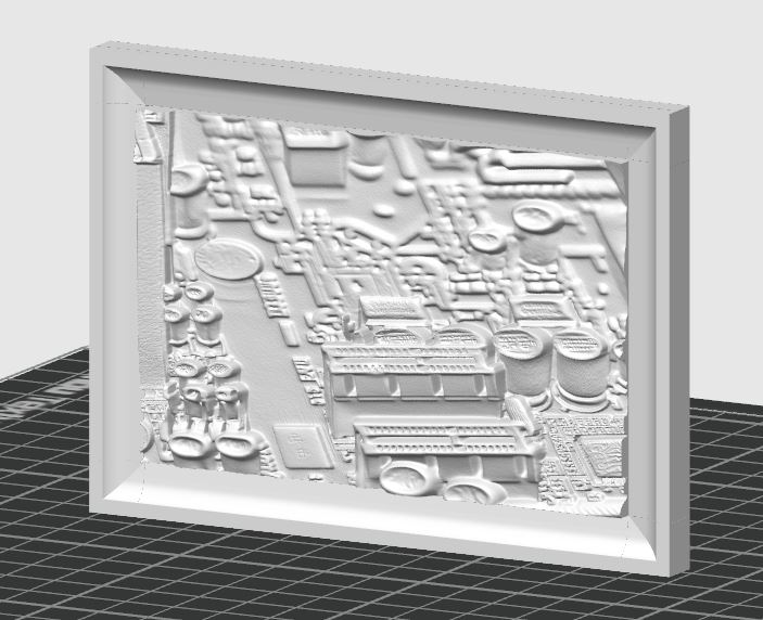 Tableau : Carte mère en relief