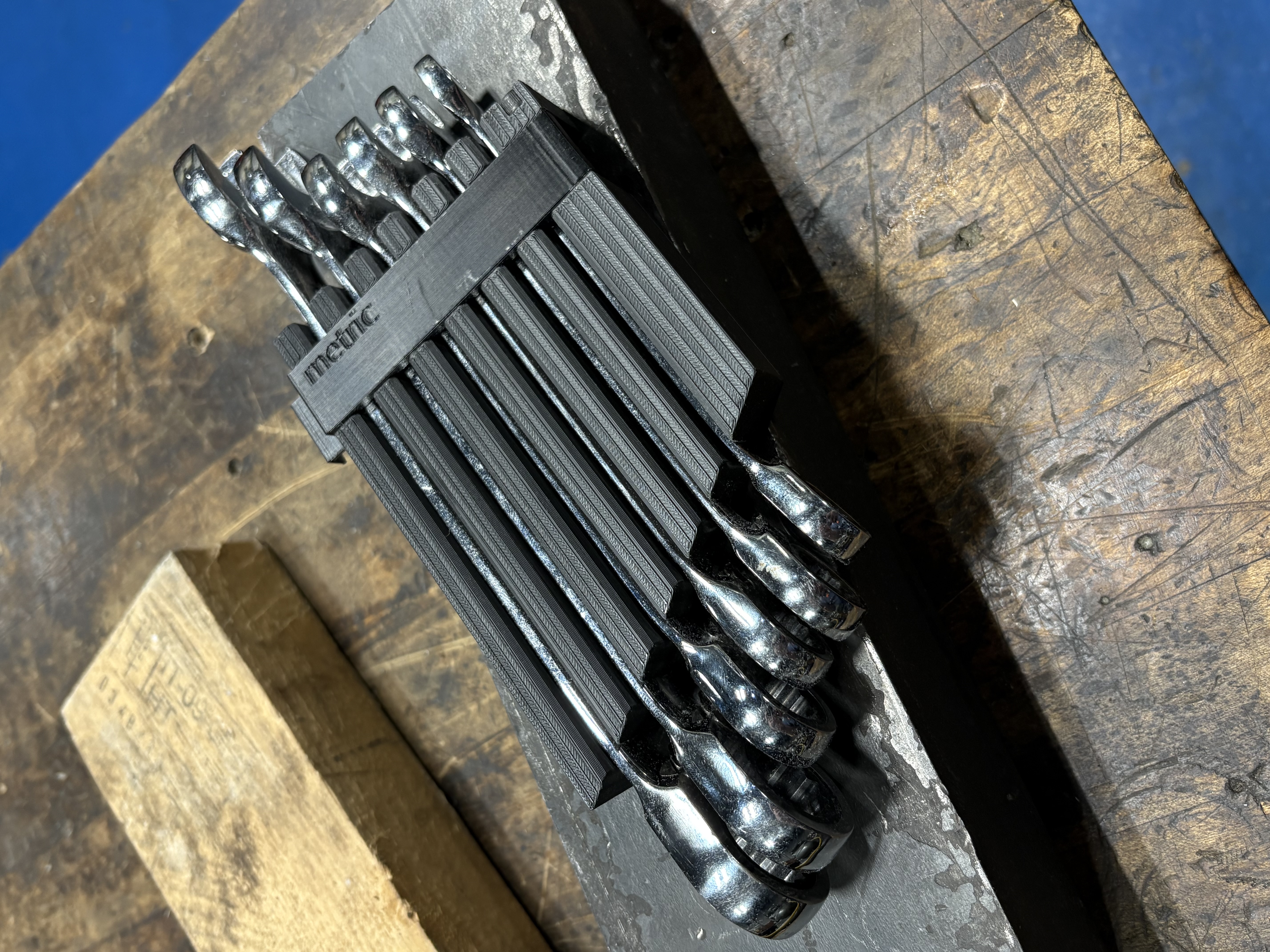 Gear wrench holder for on the go.