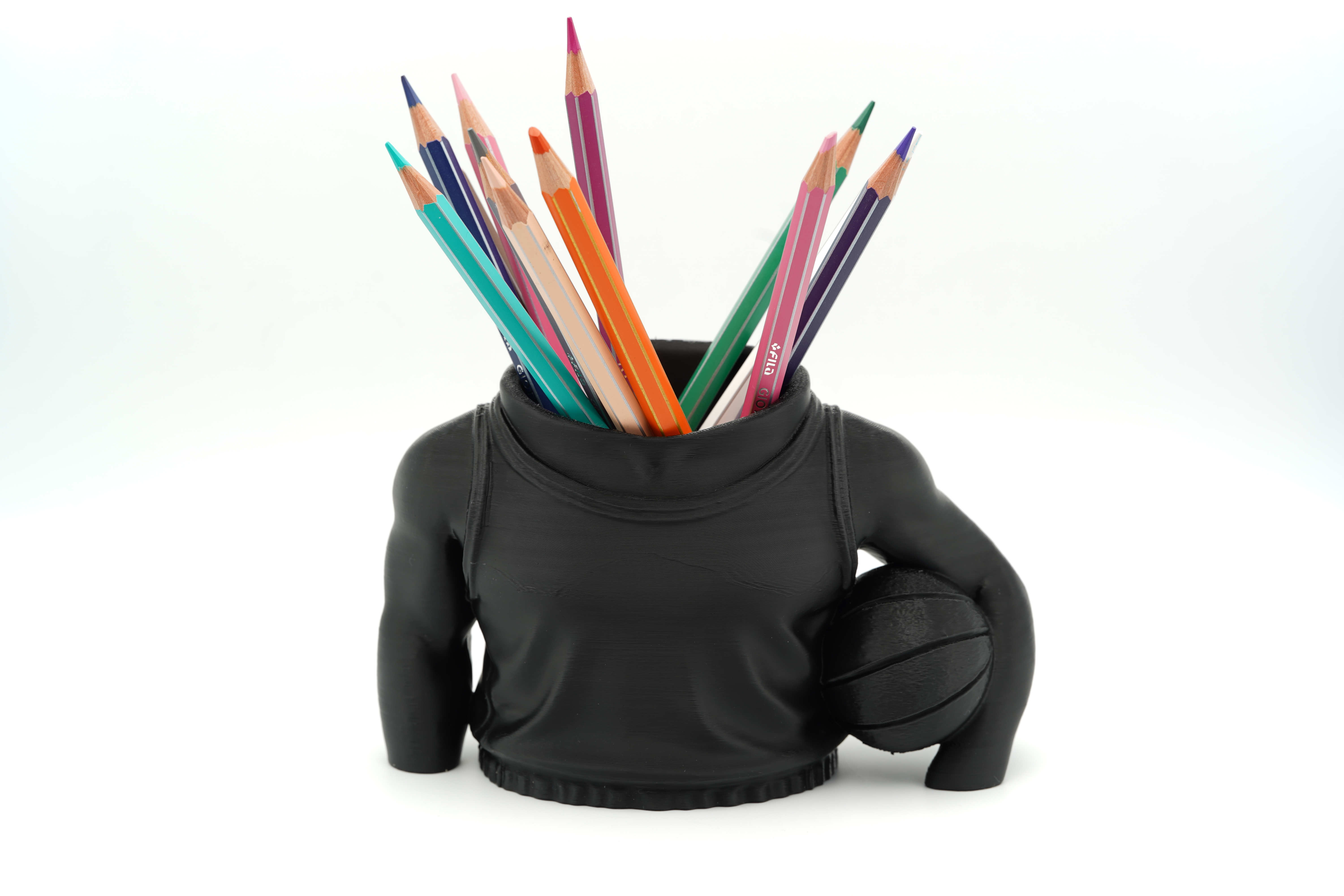 Basketball Player Pen Holder – Desk Organizer 3D Print | Funny Sports Pencil Cup