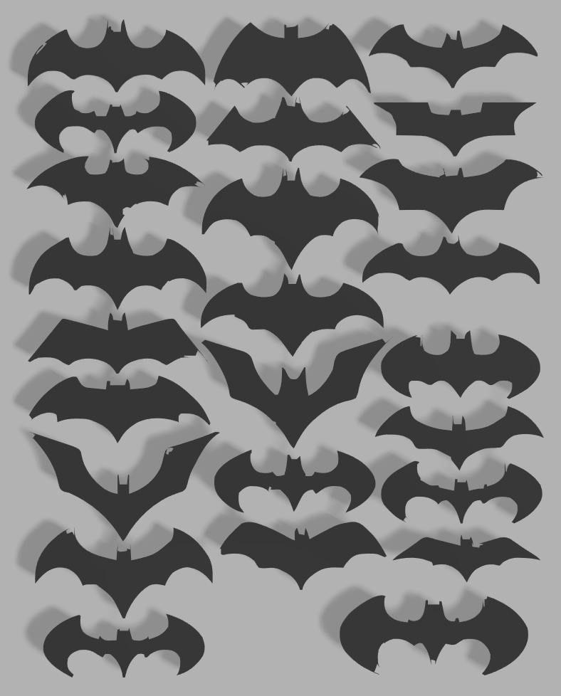 Slightly Tattered Batman Logos