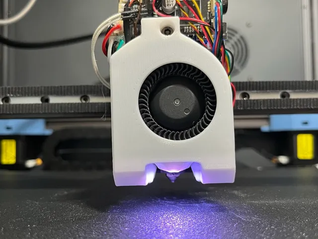 Atomic fan holder toolhead for SV08 Remix with LED and printable with 0.6mm nozzle