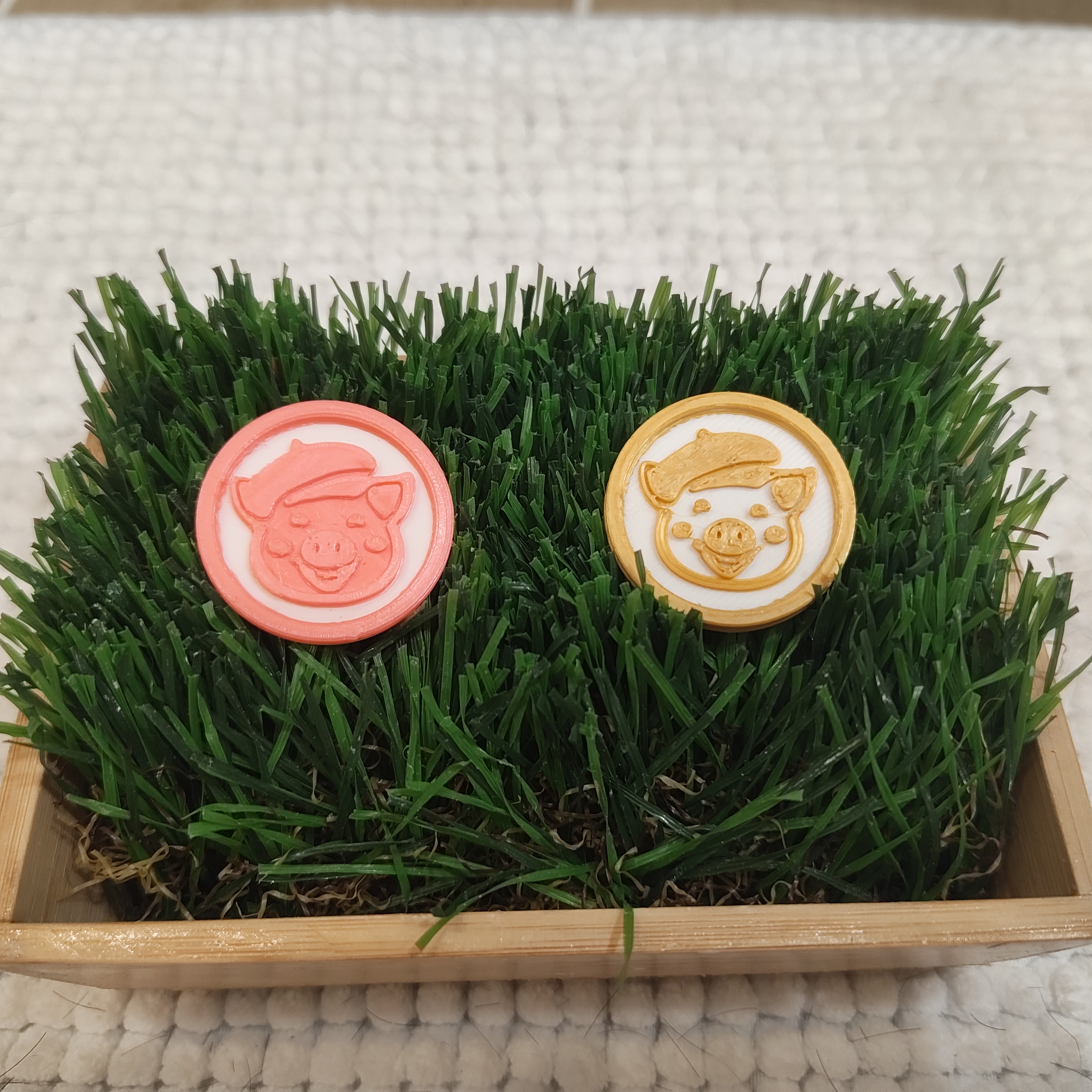Free Cute Pig Badge with Beret