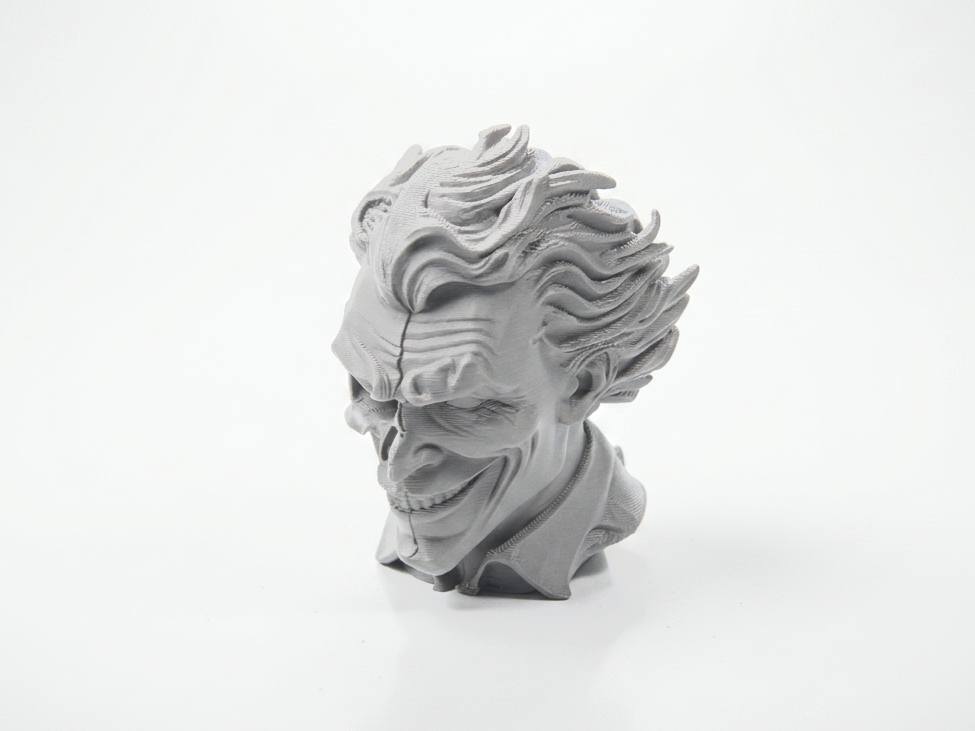 Half Skull Joker Face Sculpture 3D Printable