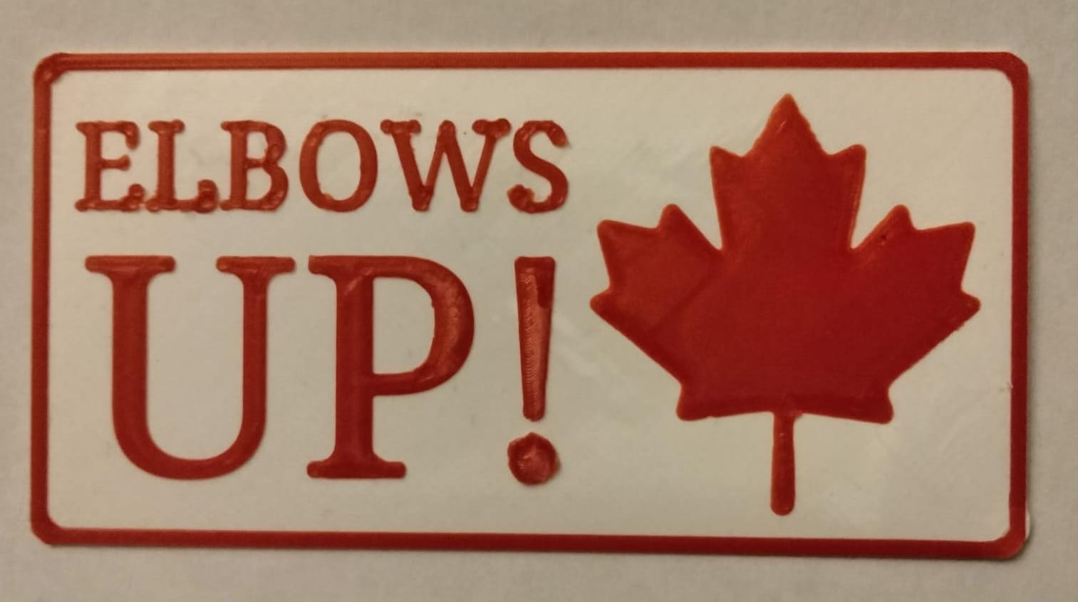 Elbows Up Canadian Maple Leaf morale patch