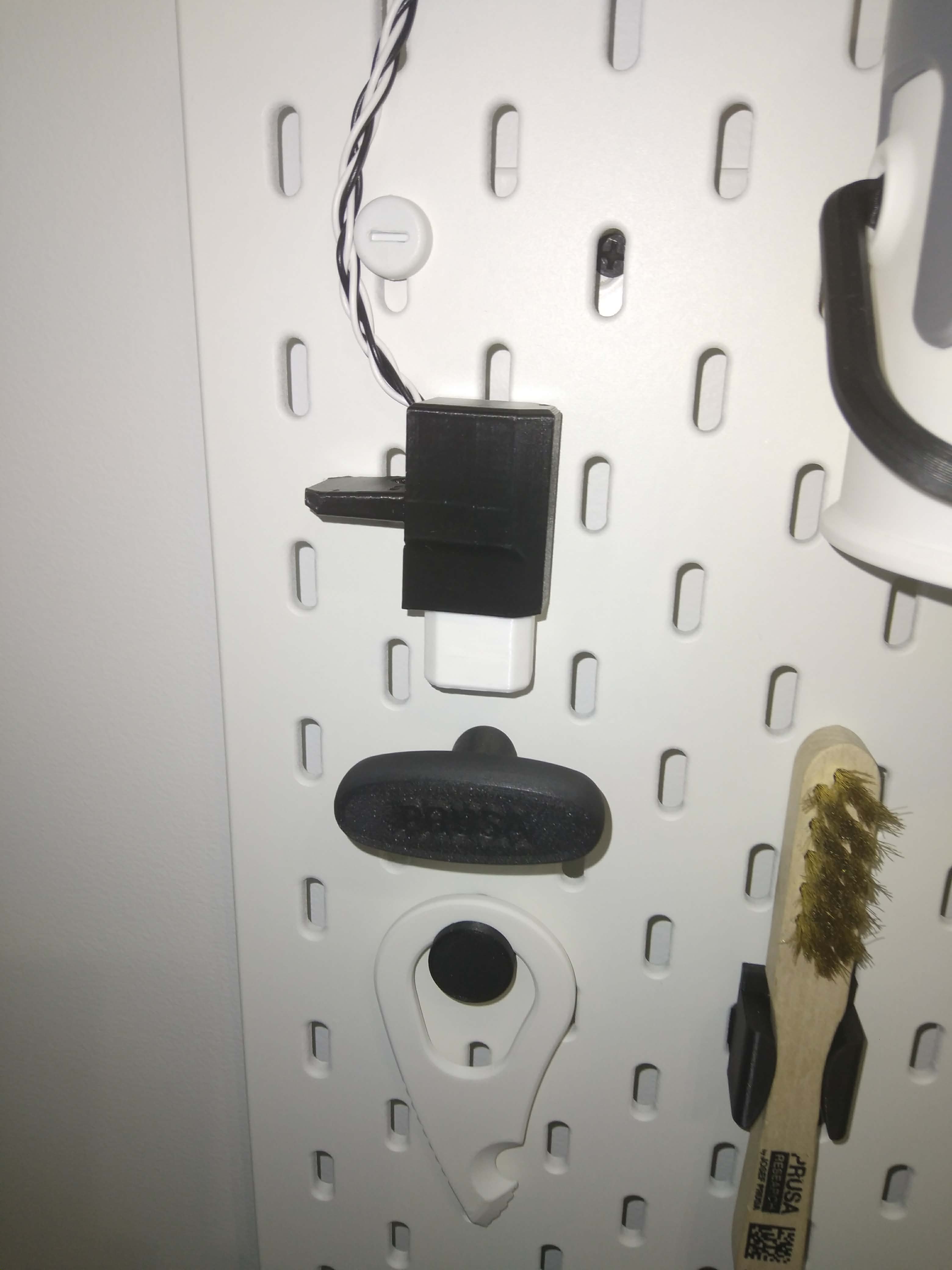 IKEA Skadis accelerometer holder